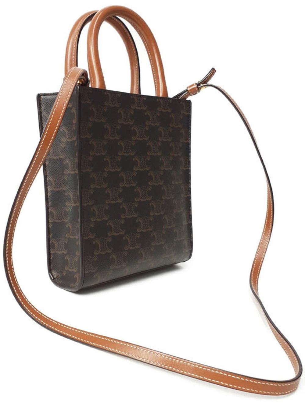 Celine Triomphe Canvas Vertical Cabas Bag - Picture 2 of 9